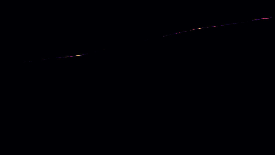 Rejected version fixed-time difference heatmap with a diagonal instability band